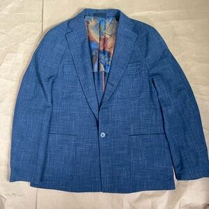 TALLIA  Slim Fit Lightweight Raglan Sport Coat Navy Blue